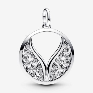 Pandora ME Wings Oversized Medallion Charm Argento | 78WEOMQCB