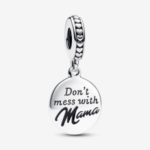 Pandora Mama Engravable Dangle Charm Argento | 20OVCMYZN