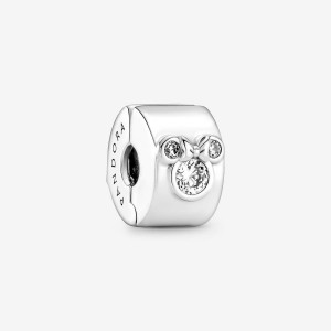 Pandora Mickey Mouse Clip Charm Argento | 21JARPOLZ