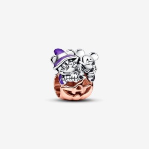 Pandora Mickey Mouse Halloween Pumpkin Charm Colorate | 45OUKSDLX