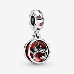 Pandora Mickey Mouse Love and Kisses Dangle Charm Argento | 58DHYTLQW