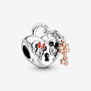 Pandora Mickey Mouse Padlock Charm Colorate | 79ZICOEAK