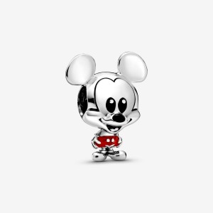 Pandora Mickey Mouse Red Trousers Charm Argento | 86HAXEITZ