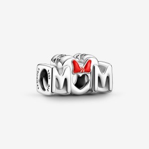 Pandora Minnie Mouse Bow & Mum Charm Argento | 79EAGCBID