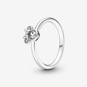 Pandora Minnie Mouse Sparkling Head Ring Argento | 12DBOPZUS