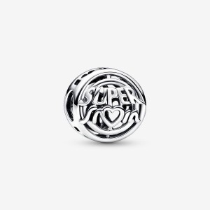 Pandora Mom Hero Openwork Charm Argento | 12WBEMNSO
