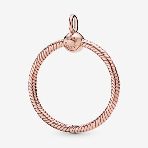 Pandora Moments Medium O Pendant Rosa Oro | 98FOHTSAL