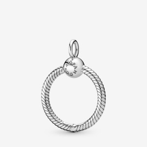 Pandora Moments Small O Pendant Argento | 85OAFPTRH
