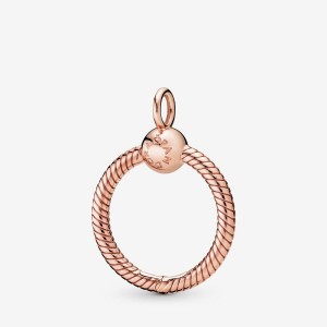 Pandora Moments Small O Pendant Rosa Oro | 75KMHXWRS