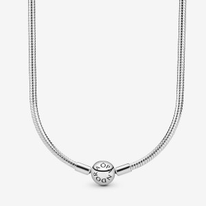 Pandora Moments Snake Chain Necklace Argento | 98MPGWQDE