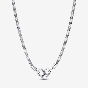 Pandora Moments Studded Chain Necklace Argento | 24BUARDVT