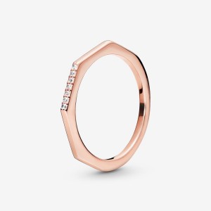 Pandora Multifaceted Ring Rosa Oro | 47MGTUDVY