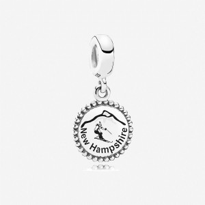 Pandora New Hampshire Ski Dangle Charm Argento | 86PYSMAQR