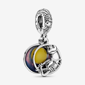 Pandora Nightmare Before Christmas Double Dangle Charm Argento | 10GXKSCZW