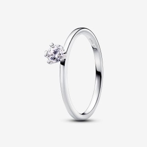 Pandora Off-set Ring 0.25 carat tw Sterling Silver Argento | 84KBYWTFO
