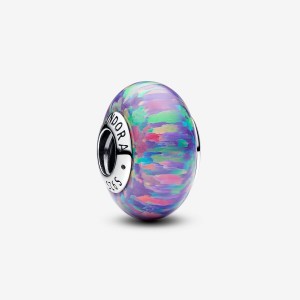 Pandora Opalescent Purple Charm Argento | 06FGWMPOL