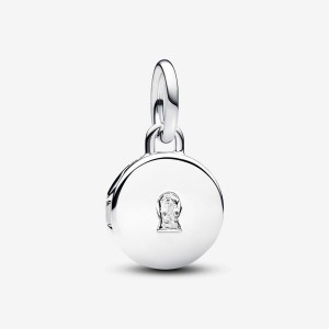 Pandora Openable & Engravable Love Locket Dangle Charm Argento | 51KJEYPMG