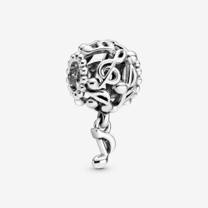 Pandora Openwork Music Notes Charm Argento | 63JLWSGQI