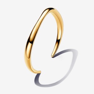 Pandora Organically Shaped Open Bangle Oro | 67YMLESGF