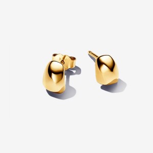 Pandora Organically Shaped Stud Earrings Oro | 12XZYIWJF