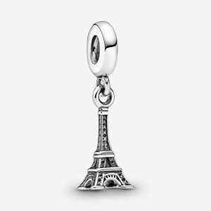 Pandora Paris Eiffel Tower Dangle Charm Argento | 64XHAMTNU