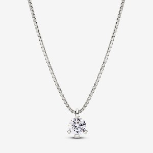 Pandora Pendant Necklace 0.50 carat tw 14k White Gold Bianche Oro | 06GZXDOFV