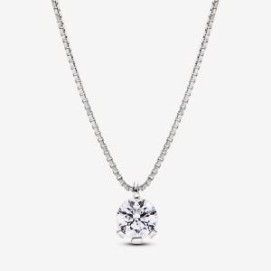 Pandora Pendant Necklace 1.00 carat tw 14k White Gold Bianche Oro | 25LWVXSUZ
