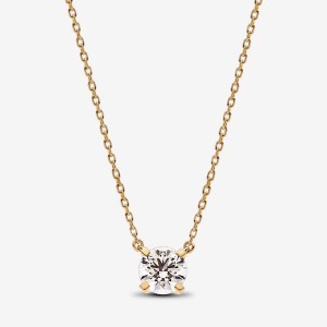 Pandora Pendant Necklace 1.00 carat tw 14k Gold Oro | 53AGXVJUQ