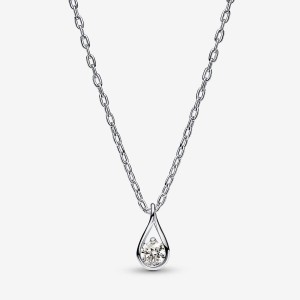 Pandora Pendant & Necklace 0.15 carat tw Sterling Silver Argento | 95JELMTXG