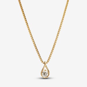 Pandora Pendant & Necklace 0.25 carat tw 14k Gold Oro | 86VCIMDGN