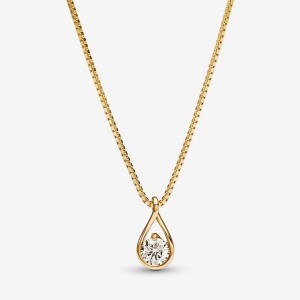 Pandora Pendant & Necklace 0.50 carat tw 14k Gold Oro | 75WAQGOKE