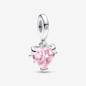 Pandora Pink Family Tree & Heart Dangle Charm Argento | 26JZQFLDX