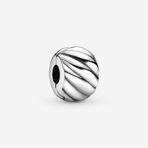Pandora Polished Feathered Clip Charm Argento | 29KGNYMXR