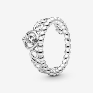 Pandora Princess Tiara Crown Ring Argento | 96BUDJKXW