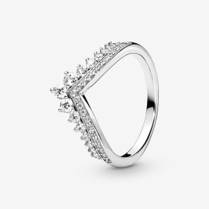 Pandora Princess Wishbone Ring Argento | 91VJURIYS