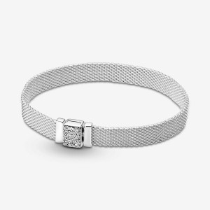 Pandora Reflexions Sparkling Clasp Bracelet Argento | 85HERAGJP