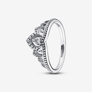 Pandora Regal Beaded Tiara Ring Argento | 38PRVXUJM