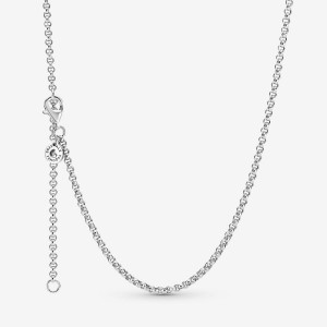 Pandora Rolo Chain Necklace Argento | 57TVXOPRN