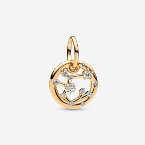 Pandora Sagittarius Zodiac Dangle Charm Oro | 38QKCWVJL