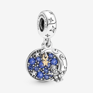Pandora Santa Claus On The Moon Double Dangle Charm Colorate | 16VOKZPWL