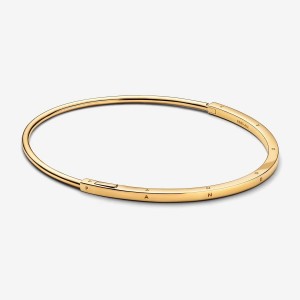 Pandora Signature I-D Bangle Oro | 39MXOQGFB