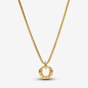 Pandora Signature I-D Collier Pendant & Necklace Oro | 85AKHFQEY
