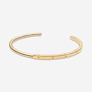 Pandora Signature I-D Open Bangle Oro | 38PUVASXM
