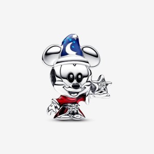 Pandora Sorcerer Apprentice Mickey Charm Argento | 96WPKZJUX