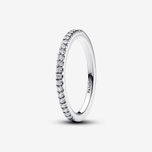 Pandora Sparkling Band Ring Argento | 53DZKAVET