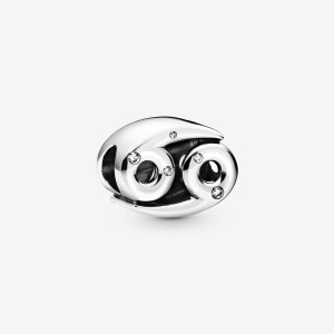 Pandora Sparkling Cancer Zodiac Charm Argento | 17WDHLPUX