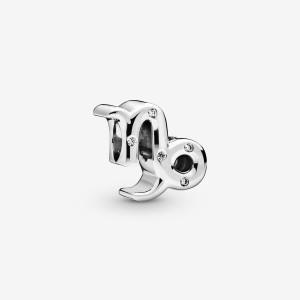 Pandora Sparkling Capricorn Zodiac Charm Argento | 45YDVHRIQ