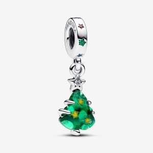 Pandora Sparkling Christmas Tree Dangle Charm Argento | 20MTVIYAU