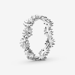 Pandora Sparkling Daisy Flower Crown Ring Argento | 92YWFPTEO