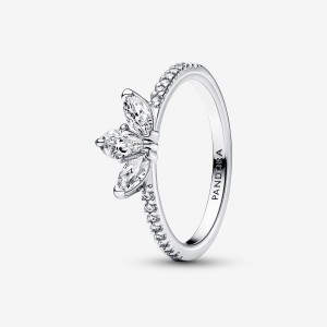 Pandora Sparkling Herbarium Cluster Ring Argento | 93DAWHKXV